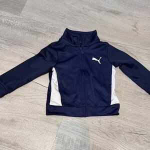 Puma Dark Blue and White Sports Jacket